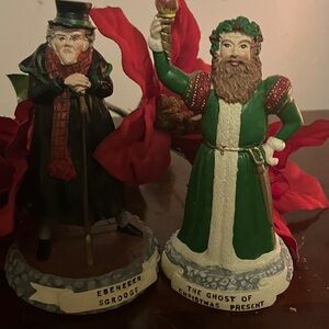Novelino 1993 Vintage Christmas Carol Scrooge & Ghost of Christmas Present